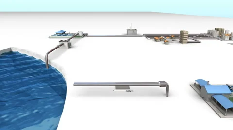 Process Control Water Purification system on Ground. White version 2 動画素材 59152077