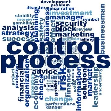 Process control word cloud Illustrazione stock
