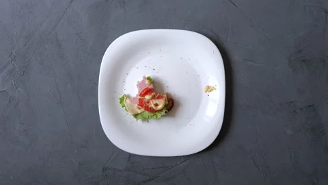 The process of cooking and eating two delicious sandwiches. Stock Footage 130346297