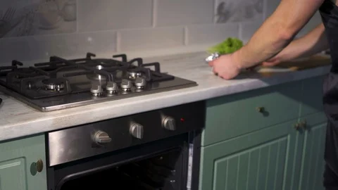 Process of cooking the baked salmon steak Stock Footage 105997069