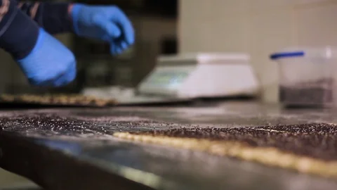 The process of cooking in the bakery Video stock 106484444