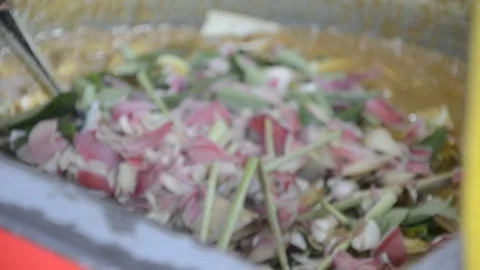 The process of cooking the culinary cork fish typical of Aceh Indonesia Stock Footage 133412701
