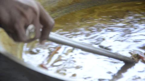 The process of cooking the culinary cork fish typical of Aceh Indonesia Stock Footage 133417836