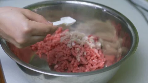 The process of cooking cutlets Stock Footage 132444906