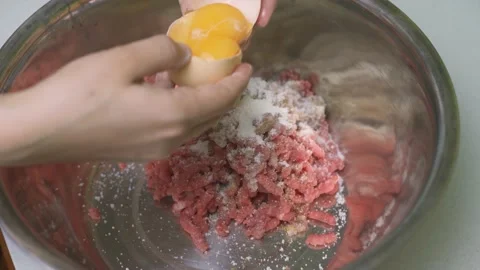 The process of cooking cutlets Stock Footage 132445545