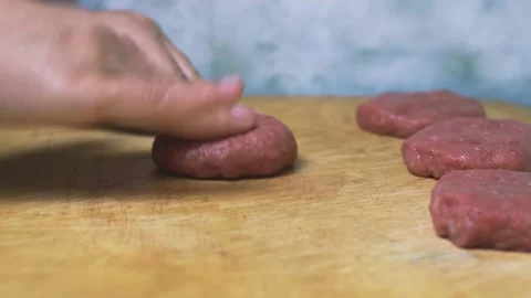 The process of cooking cutlets Stock Footage 132523835