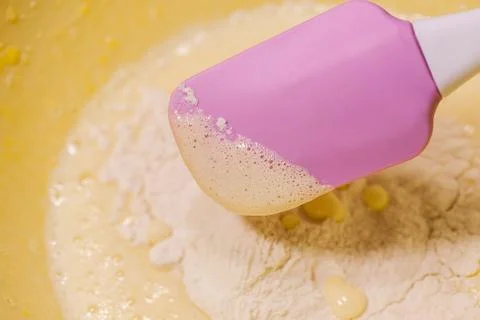 Process of cooking dough Stock Photos