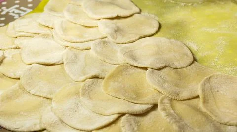 The process of cooking dumplings.  the process of making dough for dumplings, Stock Photos