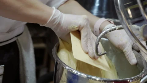 The process of cooking flour products. Stock Footage 151331143