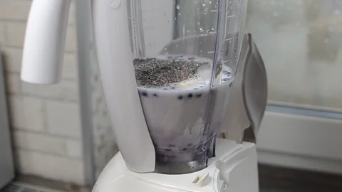 Process of cooking a healthy milkshake Stock Footage 89726403