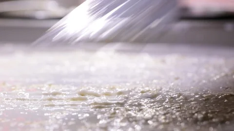 The process of cooking an ice cream roll in a freezer. Stock Footage 89452162