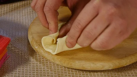 The process of cooking khachapuri in the kitchen 스톡 동영상 119907472