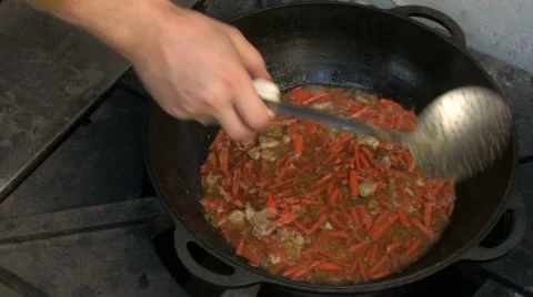 Process of cooking pilaf Stock Footage 960450