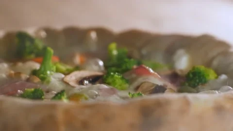 The process of cooking pizza in the oven. Close-up. High temperature. Stock-Footage 205367102