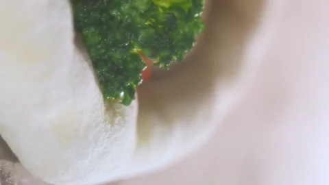 The process of cooking pizza in the oven. Time lapse. The dough rises. Video stock 211807837