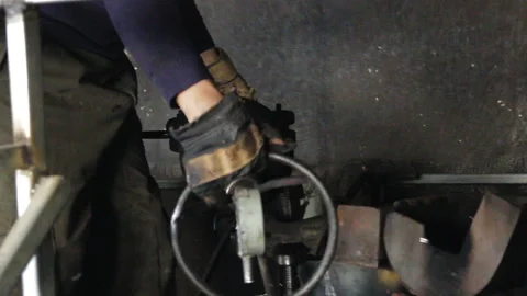 The process of cooking popcorn and popped rice. Outdated technology using old Stock Footage 101282162