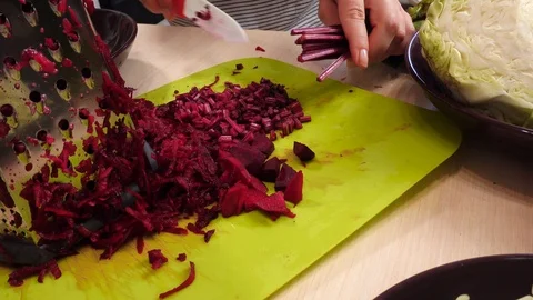 Process of cooking soup. Female hands close-up. 스톡 동영상 93434670