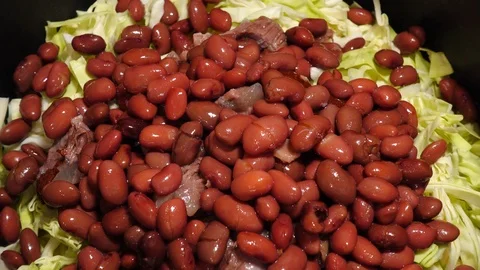 Process of cooking soup. Stock Footage 93434677