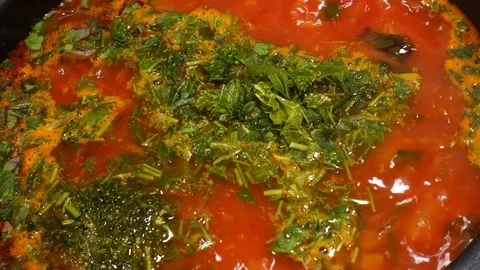 Process of cooking soup. Stock Footage 94795126