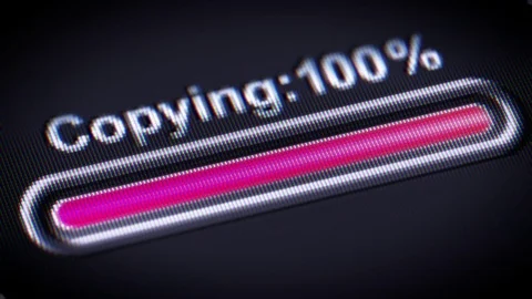 Process of Copying on a screen. Video stock 73829019