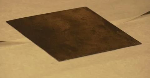 Process of Correction of a Loclization of a Copper Plate Stock Footage 53375830