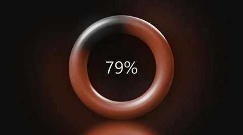 Process of counting from 100 to 0. Motion. Changing number inside a glowing 库存插图