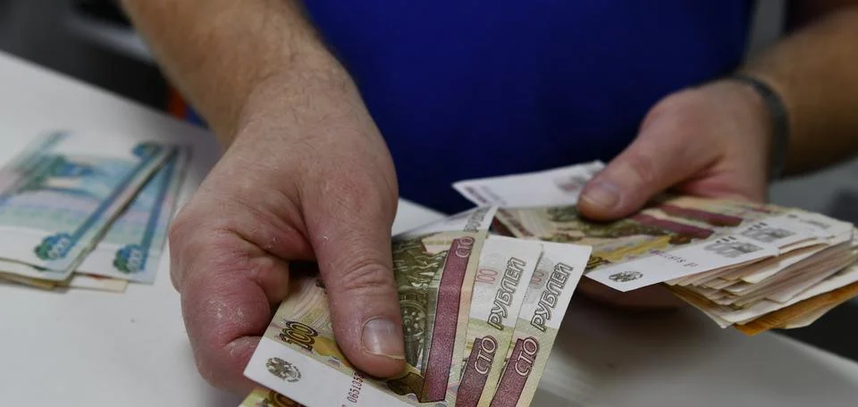 The process of counting money Stock Photos