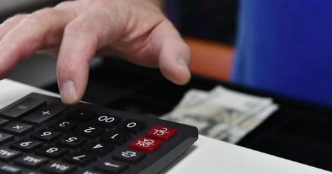 The process of counting money Stock Photos