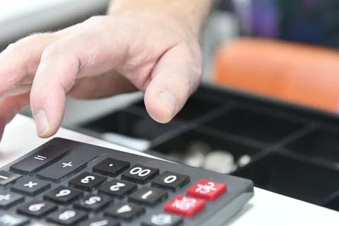 The process of counting money Stock Photos