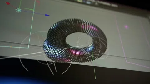 The process of creating 3D figures in a computer program, creating a simulati Stock Footage 221312050