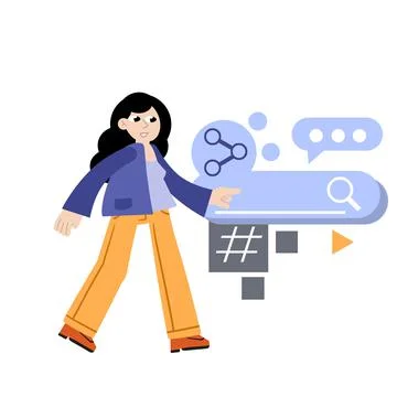 Process of creating and developing website. Female programmer and web designe Stock-Illustration