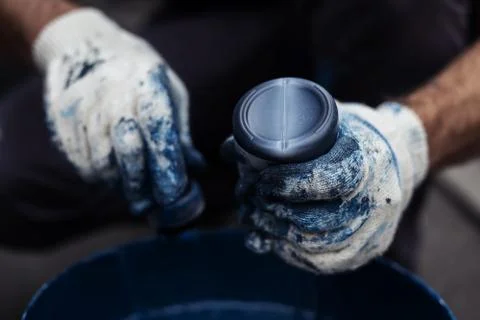 In the process of creating art Stock Photos