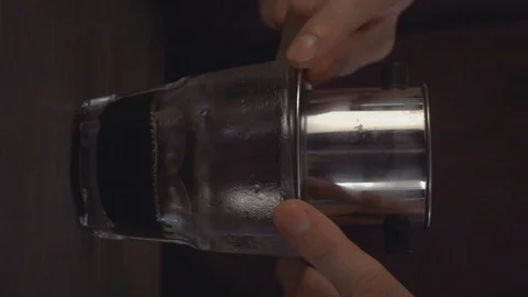 Process of creating coffee drink, vertical video Stock Footage 118072092