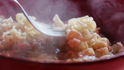 Process of creating complete quick hot dish with greens Stock Footage 316150316