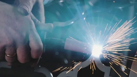 Process of creating a decorative metal product: forged openwork metal Stock Footage 74693058