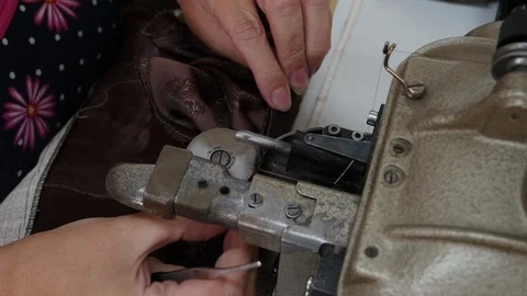 The process of creating a fur coat: sewing and cutting Stock Footage 103173155