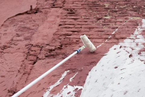 The process of creating graffiti Stock Photos