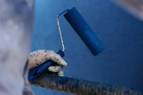 The process of creating graffiti Stock Photos