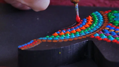 Process of creating mandala 4K. Stock Footage 102856269