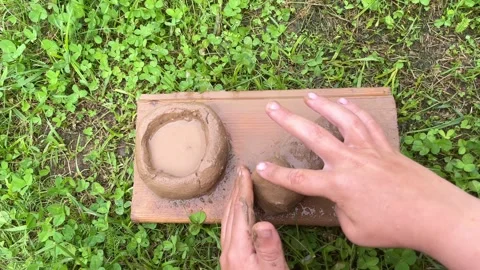 Process of creating a masterpiece of polymer clay Stock Footage 234244122