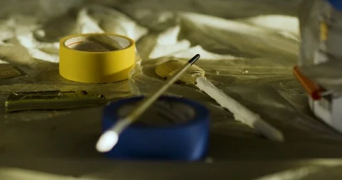 The process of creating a mural. Stock Footage 119786578