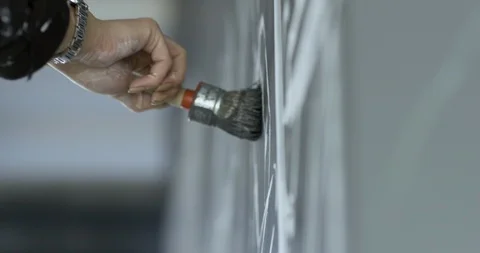 The process of creating a mural. Video stock 119870958