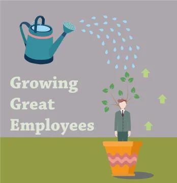 The process of creating new worker Illustrazione stock