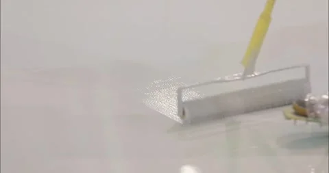 The process of creating polymer floors. A builder distributes resin flooring Vídeo Stock 276610897