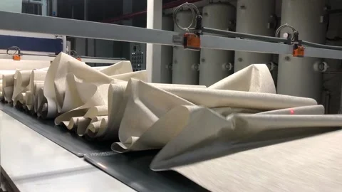 The process of creating wallpaper. Automated wallpaper production factory Stock Footage 203970578