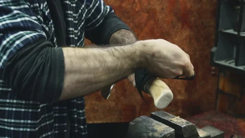 Process of creating wooden item in workshop. Stock Footage 172126498