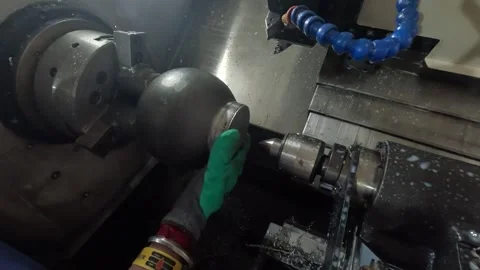 The process of cutting a ball. Stock Footage 286802129