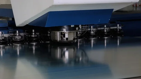 The process of cutting machine CNC. Close-up of the mechanism. Stock Footage 108952835