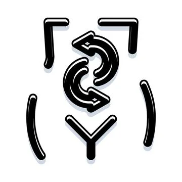 Process cycle refresh update arrows symbol Stock Illustration