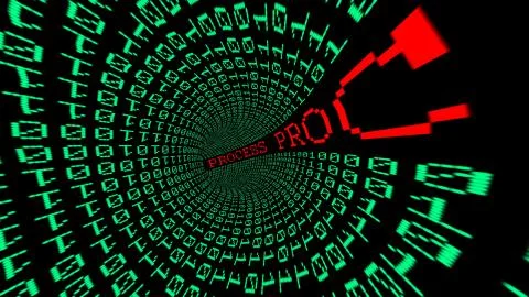 Process data tunnel Stockillustratie